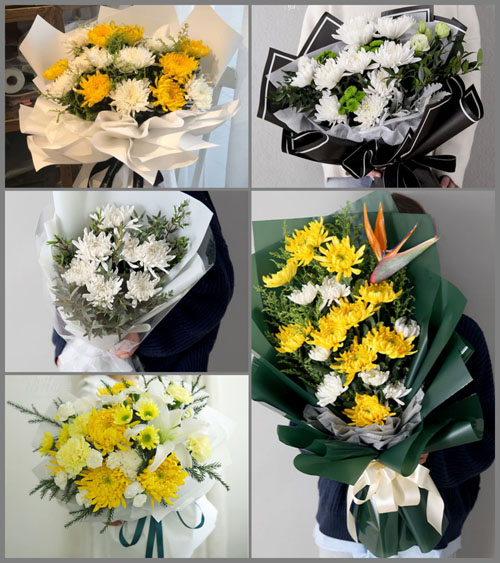 四川成都彭州市桂花镇灯塔村白事花束代送