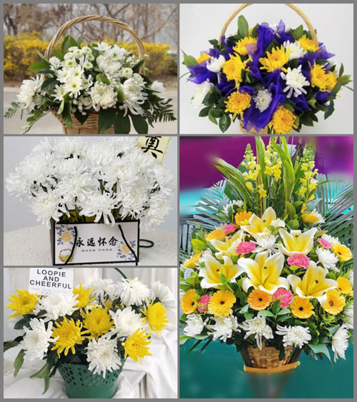 四川成都彭州市桂花镇灯塔村白事提篮配送